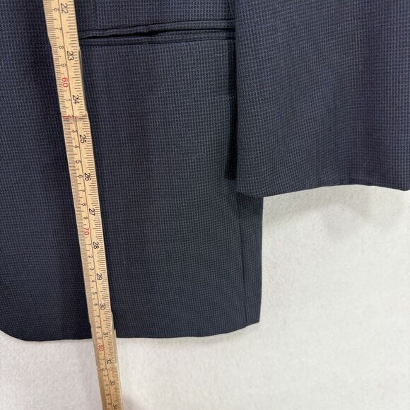 Vtg Ungaro Uomo Blazer Jacket Men 39R Black Wool Two Button Gruppo GFD Italy 90s - Picture 16 of 16